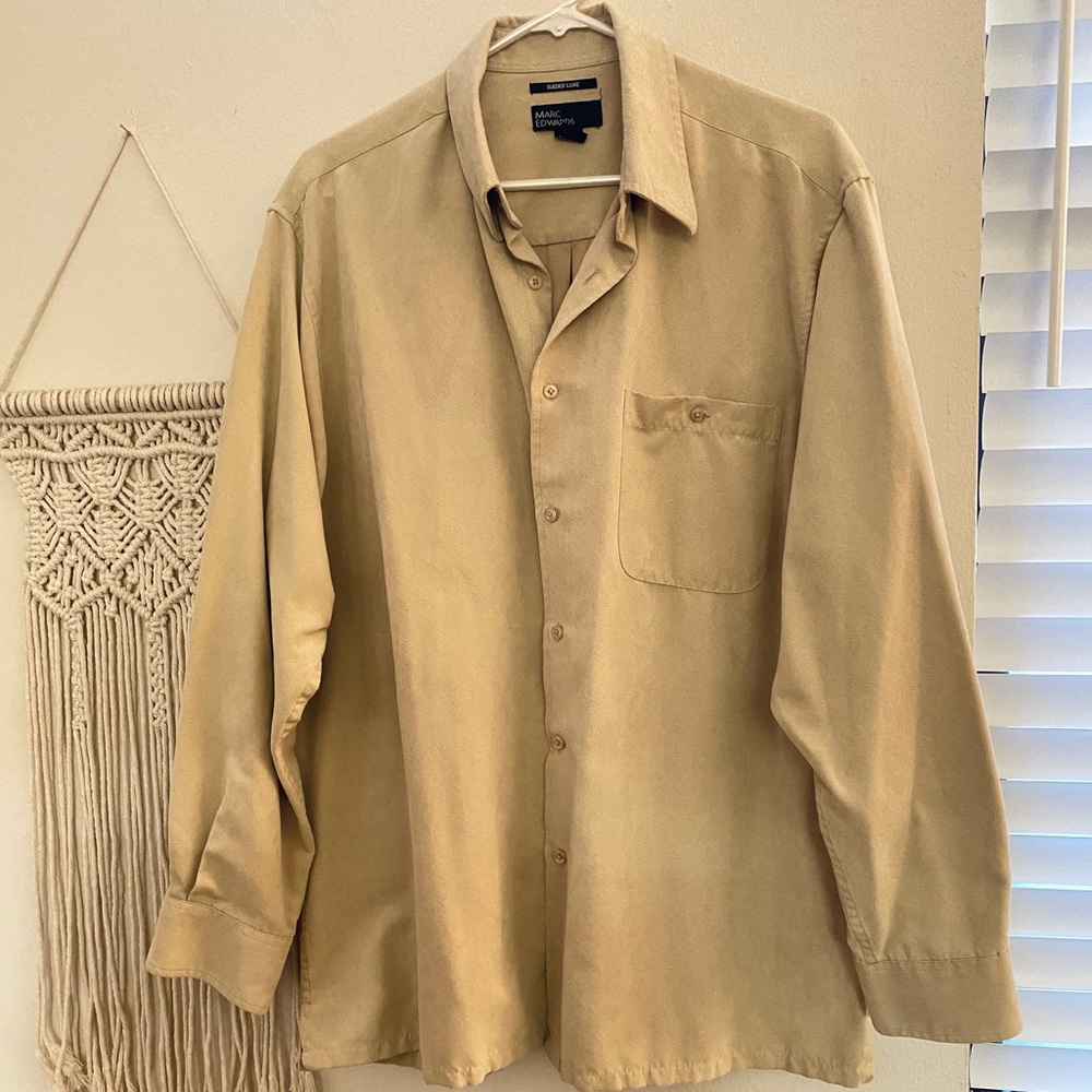 Vintage Marc Edwards Button Down Suede Shirt